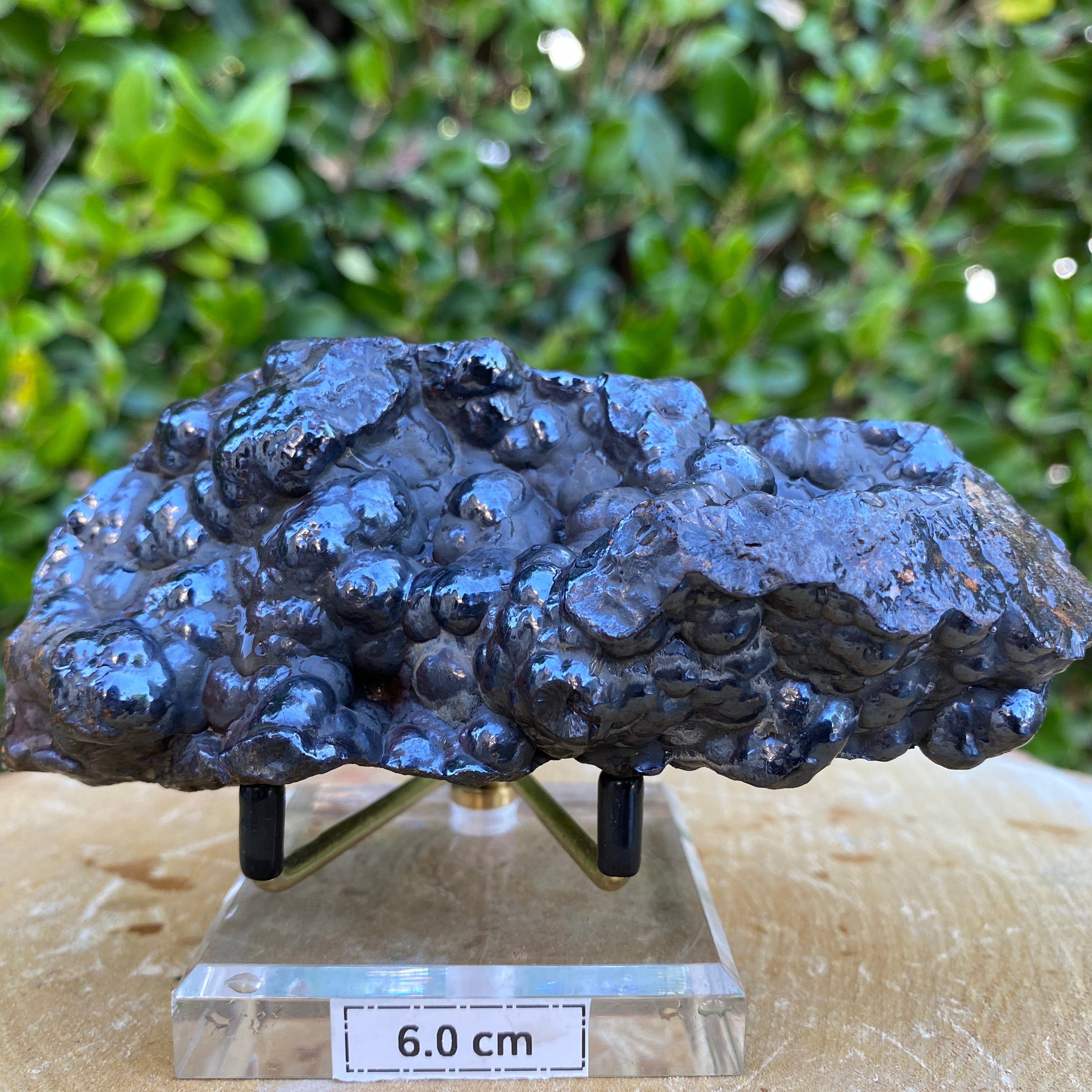 172.0g 10x5x4cm Black Botryoidal Hematite from Morocco