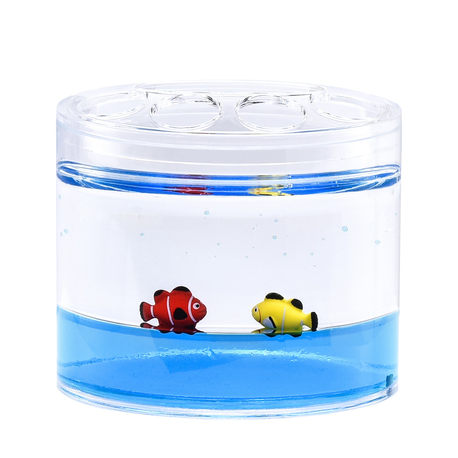 fish bathroom accessories sets 4 Piece Acrylic Liquid 3D Floating Motion Bathroom Vanity Accessory Se – Locco Decor