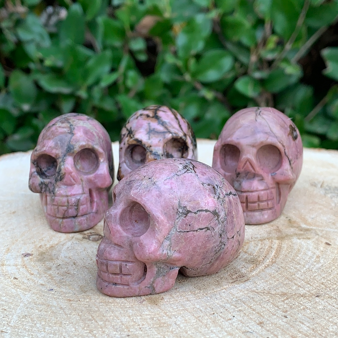 Pink Rhodochrosite Skull