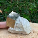 206.7g 7x5x6cm Cubic Navajun Spanish Pyrite  from Spain