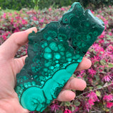 356g 17x8x1cm Green Malachite Slab from Congo