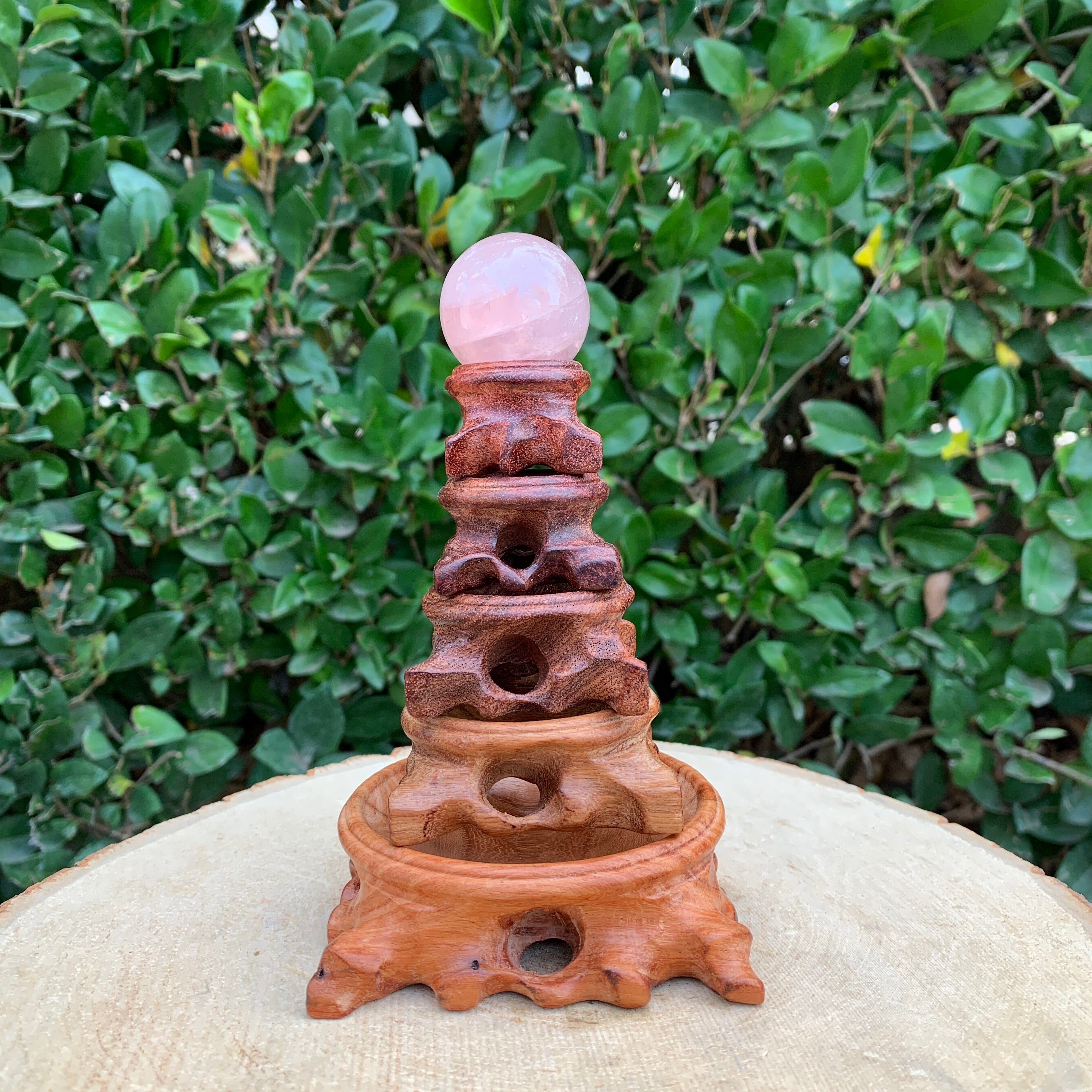 Wooden Square Sphere Ball Base stand Made in China
