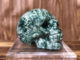 Green Qinghai Jade Skull