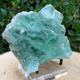 750g 12x11x7cm Clear Yaogangxian Fluorite from China