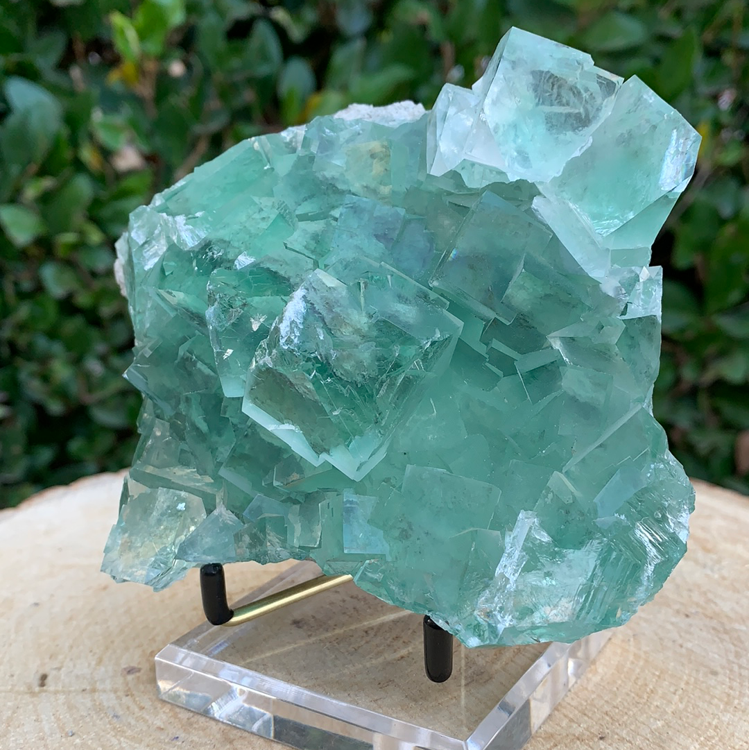 750g 12x11x7cm Clear Yaogangxian Fluorite from China