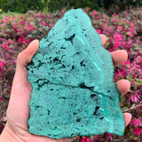582g 15x11x1cm Green Malachite Slab from Congo