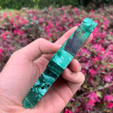 335g 12x7x1cm Green Malachite Slab from Congo