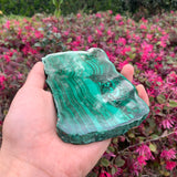 632g 17x10x1cm Green Malachite Slab from Congo